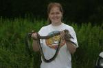My Wife Liz Circa 2004 After Locating Copulating Cow Snakes.